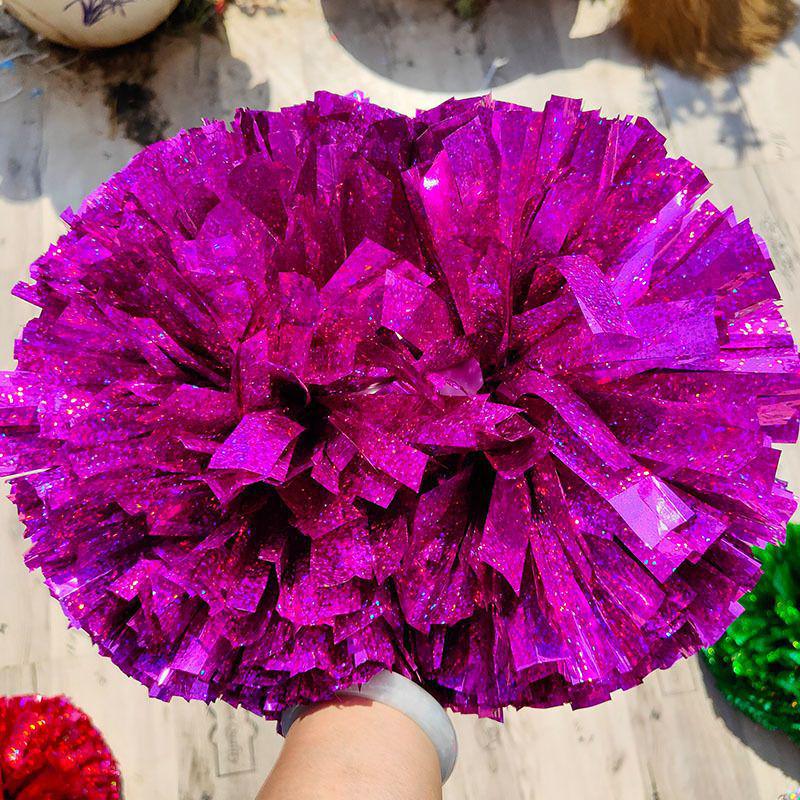 Rainbow Laser Cheerleading Pom Poms