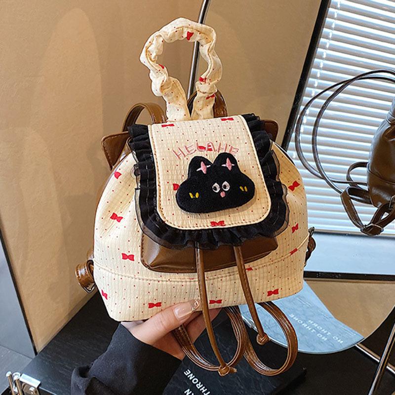 

Модный кружевной рюкзак новый свежий и милый мини-рюкзак для девочки трендовая сумка коричневый