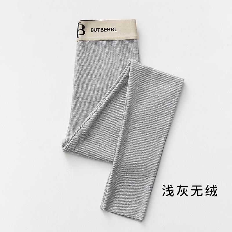 Threaded letter leggings women's autumn and winter high-waisted elastic bands wear tight-fitting cold-proof and warm cotton pants inside and outside