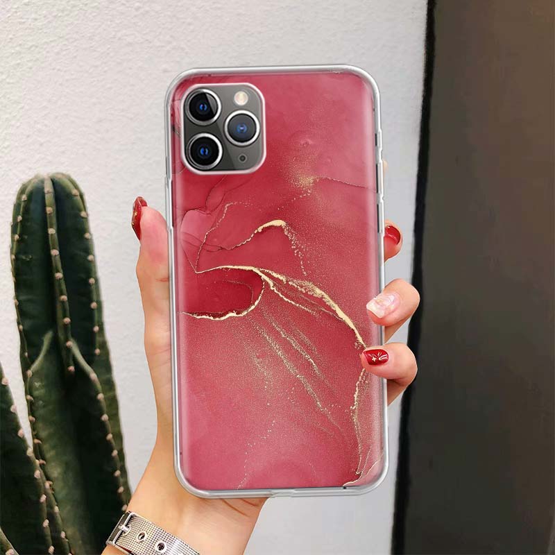 Granite Marble For iPhone 17 Air 16 15 14 Plus 13 Mini 12 11 Pro Max Phone Case 16E 7 Print 8 SE Fundas Cover Soft Coque 16 15 1