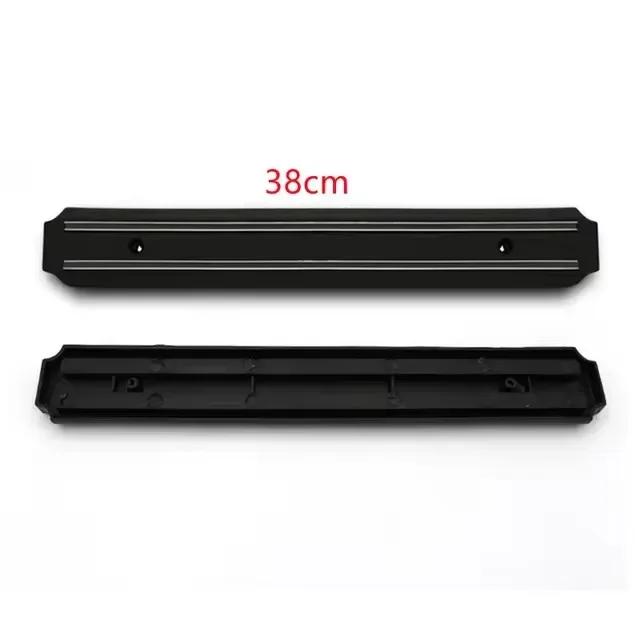Powerful Magnetic Knife Holder Multifunctional Wall Hanging Knife Rack Strip Black Kitchen Practical Tools Organizer Punch Free