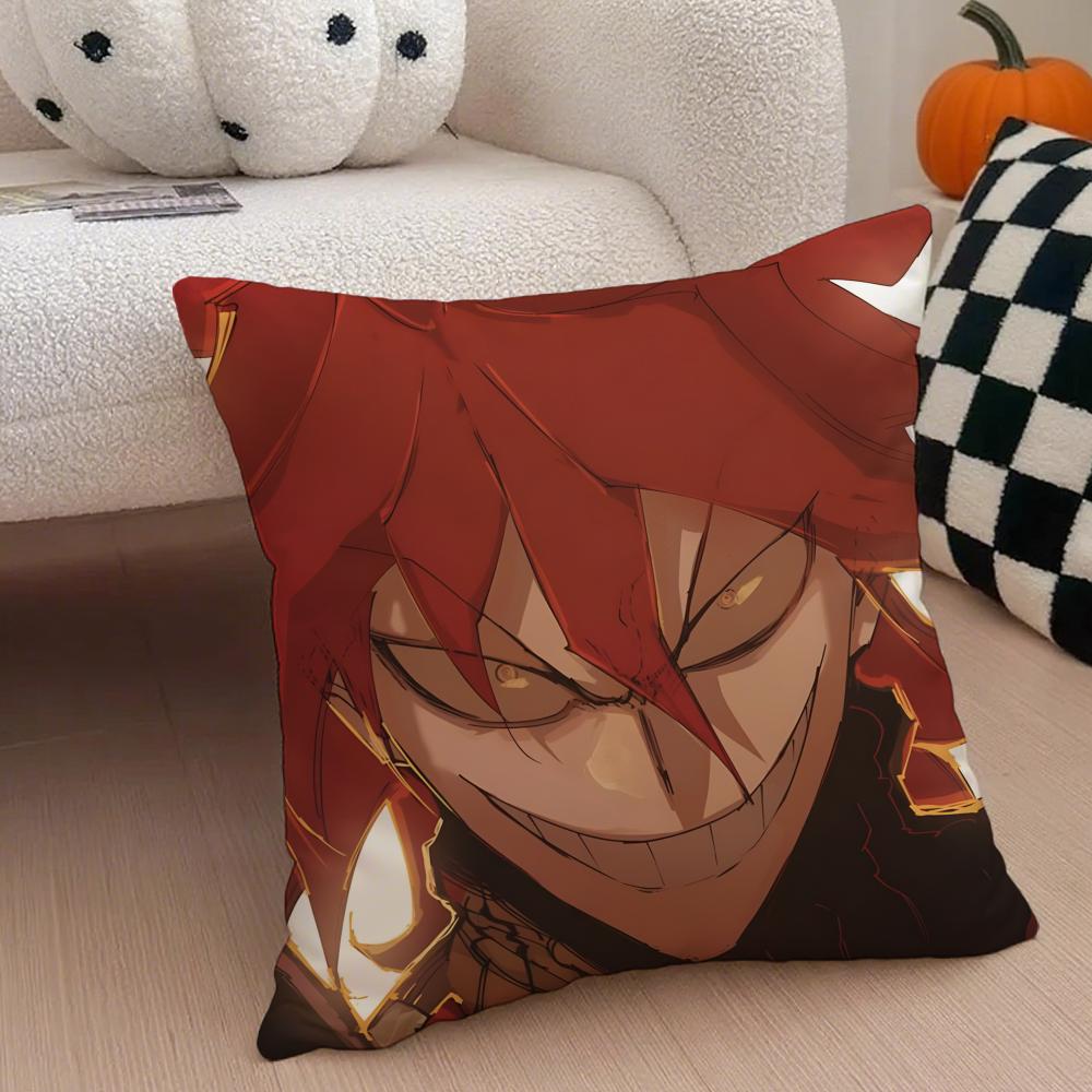 Anime Action HHardcore Leveling WWarrior Cushion Cover Throw Pillow Cover Hidden Button Durable Polyester Chair Cushion