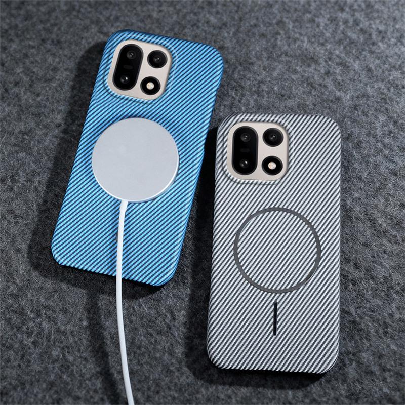 OnePlus 15T/ACE6 Magnetic Carbon Fiber Texture Phone Case with 1+Turbo6 Bracket