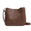New autumn and winter fashion and leisure 2025 retro solid color large capacity texture shoulder crossbody bucket women's bag