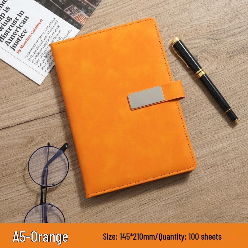 A5 Business Notebook Gift Set: Custom Leather-Feel Buckle Style Diary