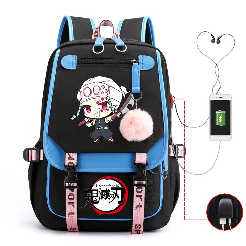 Demon slayer ghost extermination column student schoolbag junior high school student primary school student middle school student backpack
