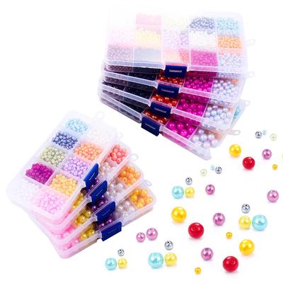 1Set/box ABS Imitation Pearl Beads Plastic Spacer Beads for DIY Jewelry Making