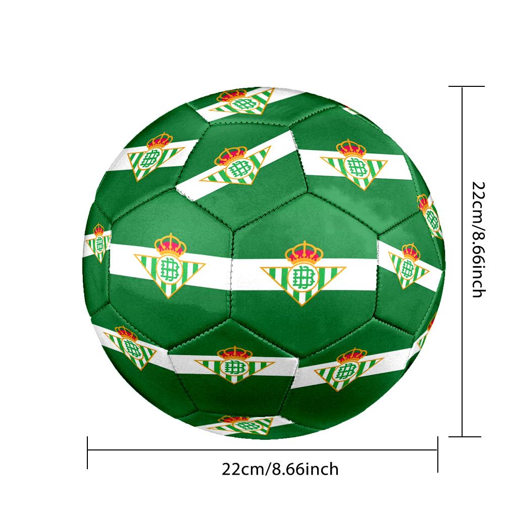 Real Betis Balompié Indoor Soccer Ball Size 5 Colorful All Ages Machine Stitched PVC Competition Ready Durable High-Bounce