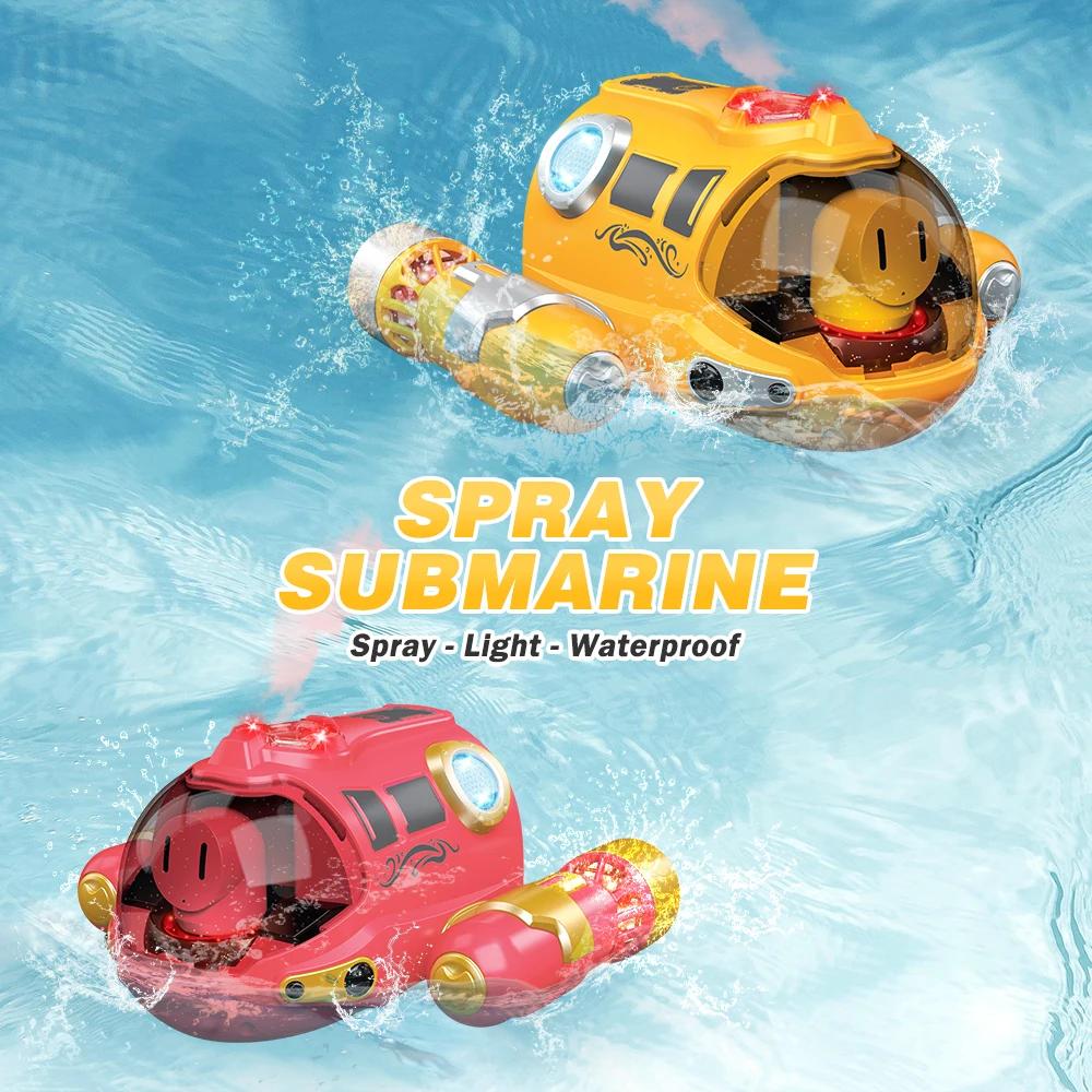 Submarino RC Lancha Motora de Rociado Barco 2.4g Barcos de Control Remoto Impermeable Máquina Eléctrica Juguetes Acuáticos Para Niños Niños Regalos