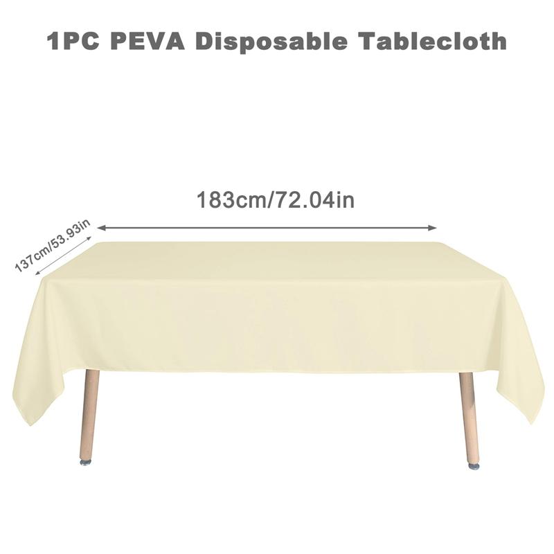 

Rectangle PEVA Tablecloth Table Cloth Overlays Wedding Christmas Infant Shower Birthday Events Banquet Decoration Household Dining Table