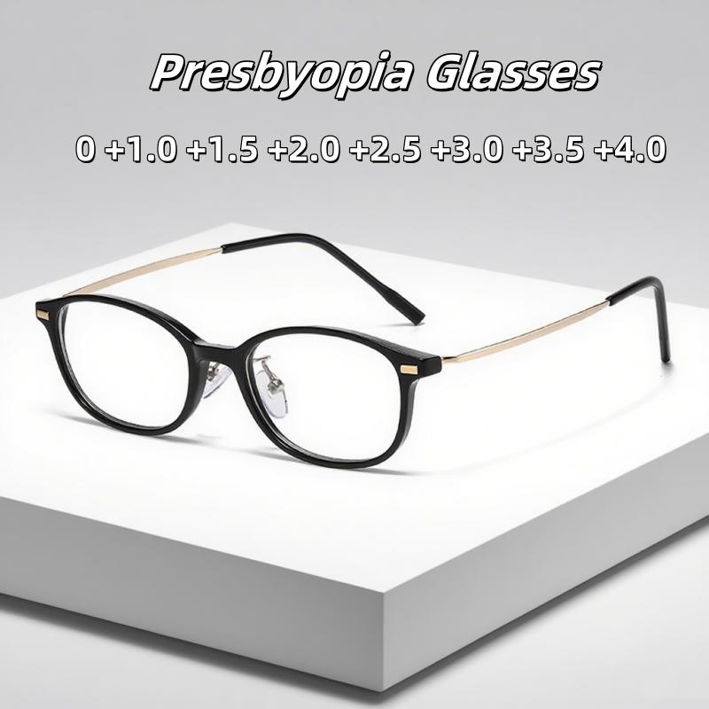 Fashion Elegant and Ultra Light Small Round Frame Presbyopia Glasses Blue Light Blocking Eye Protection Stylish Women Eyewear