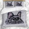 Dog French Bulldog Duvet Cover,Funny Microfiber New Two-Piece Set Of Various Patterns Custom Quilt Cover And Pillowcases 75*50Cm