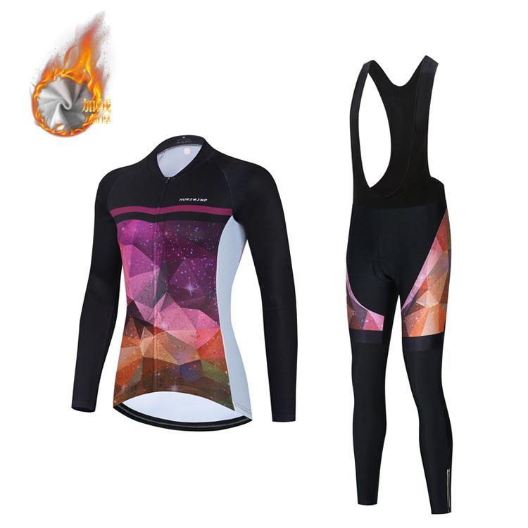 

Winter Women s Fleece Warm Long Sleeve Cycling Suit Road Bike Mountain Bike Sportswear 2026 Winter Fleece Warm Cycling Suit Set XXXL