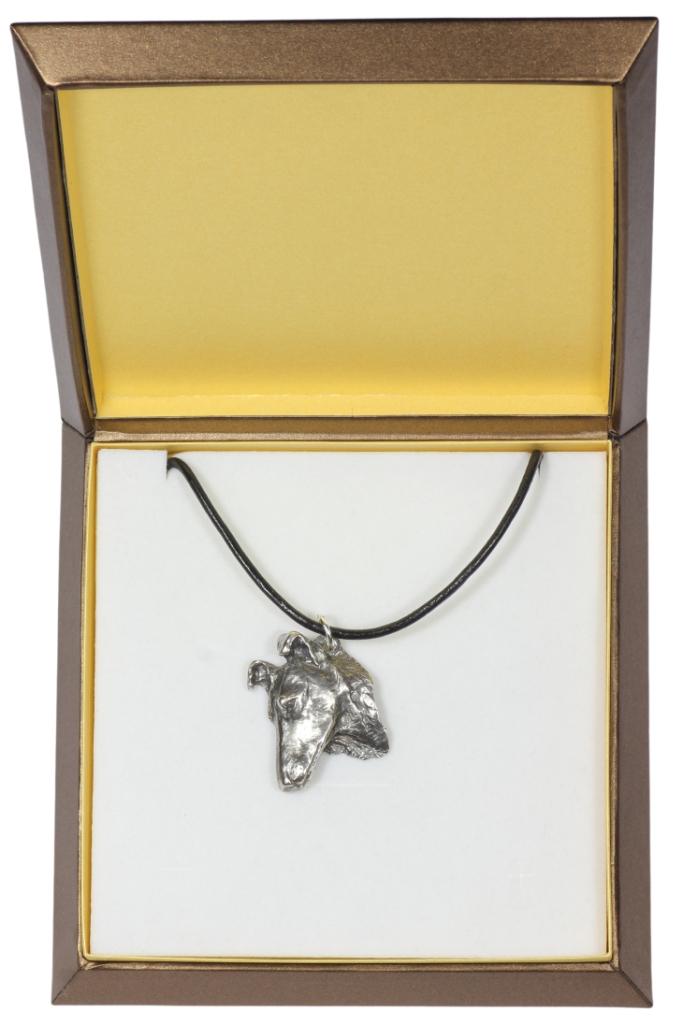 

Collie Smooth - Dog necklace in gift box, silver-plated locket for dog fan, striking pendant by Art-Dog brand срібний
