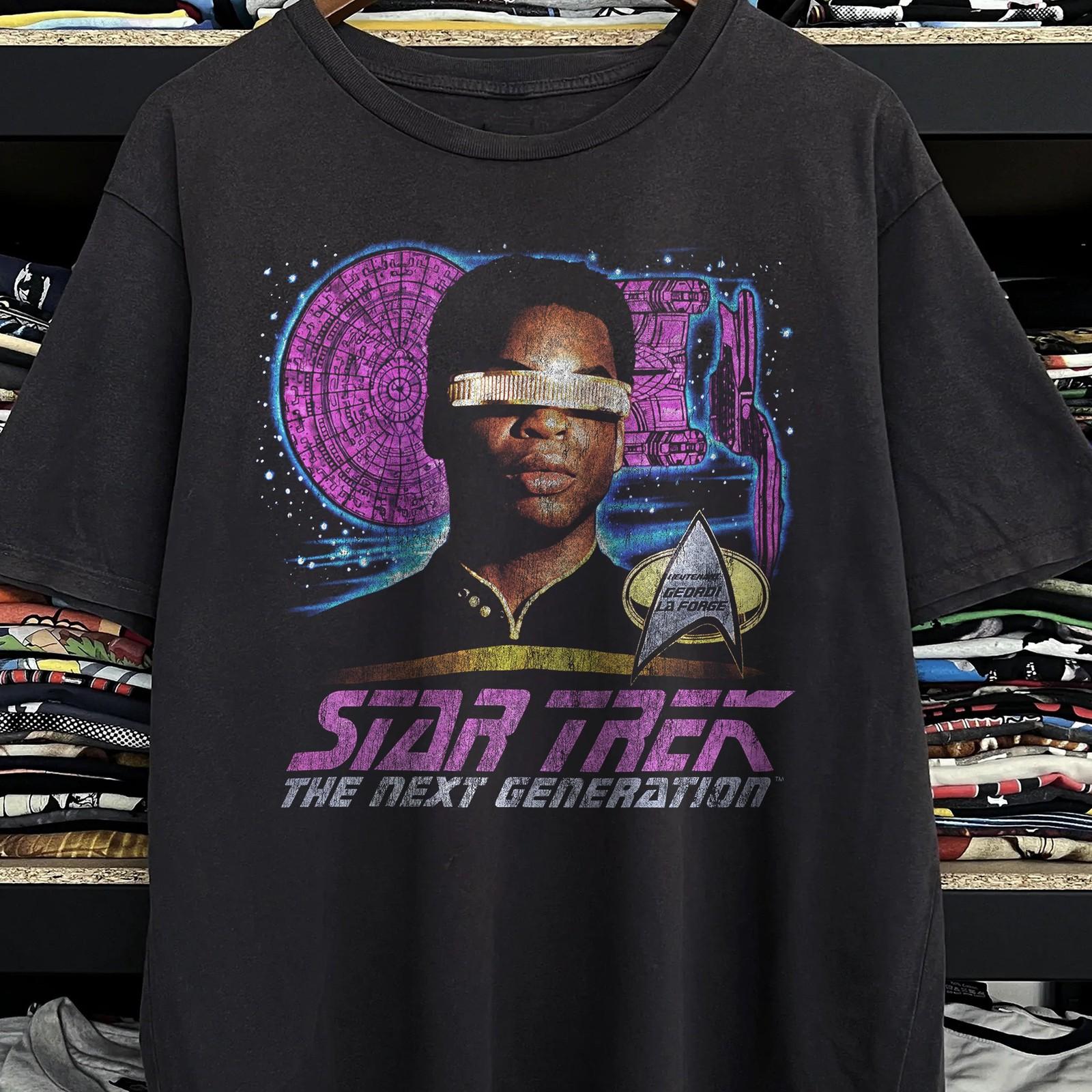 Star Trek Next Generation Lt. Geordi La Forge Promo T-Shirt Black XXL 4XL
