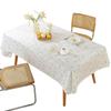 Pastoral Small Fresh Lilac Embroidered Tablecloth Geometric Rectangular Cover Towel Coffee Table Table Cloth Cover Cloth