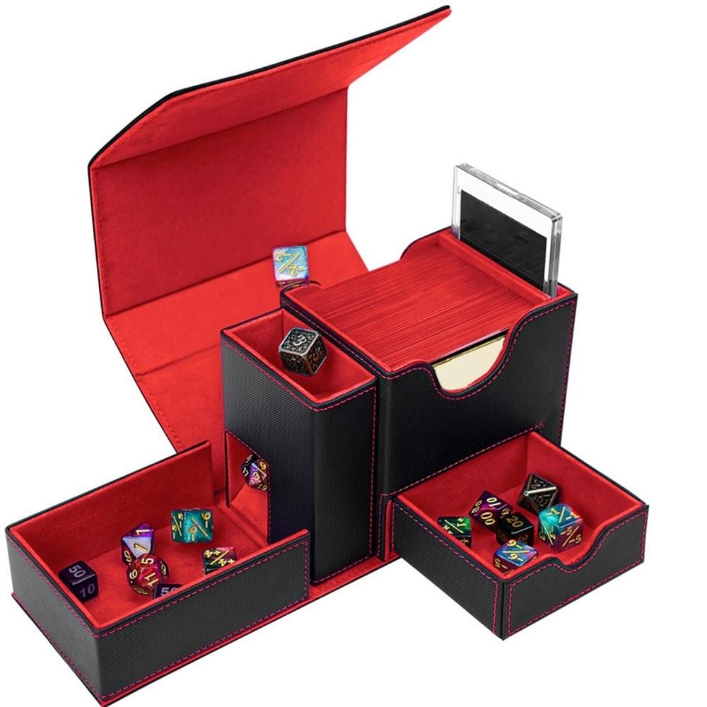 Portable Foldable Dice Roller Tower Special Design PU Leather Dice Tray Convenient Dices Box for RPG Table Top Gaming