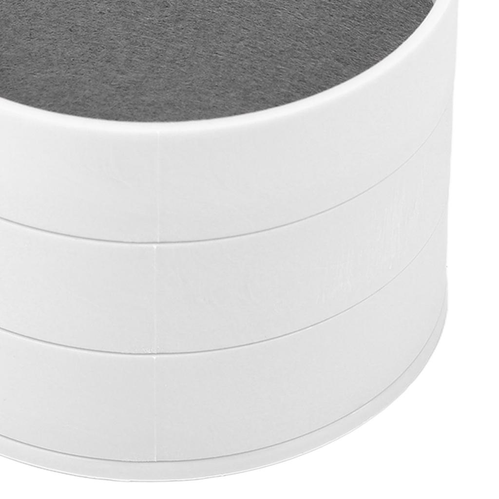 Rotatable Jewelry   4 Layers 360 Degree Rotation Dustproof Round Jewelry Box with Lid for   Household