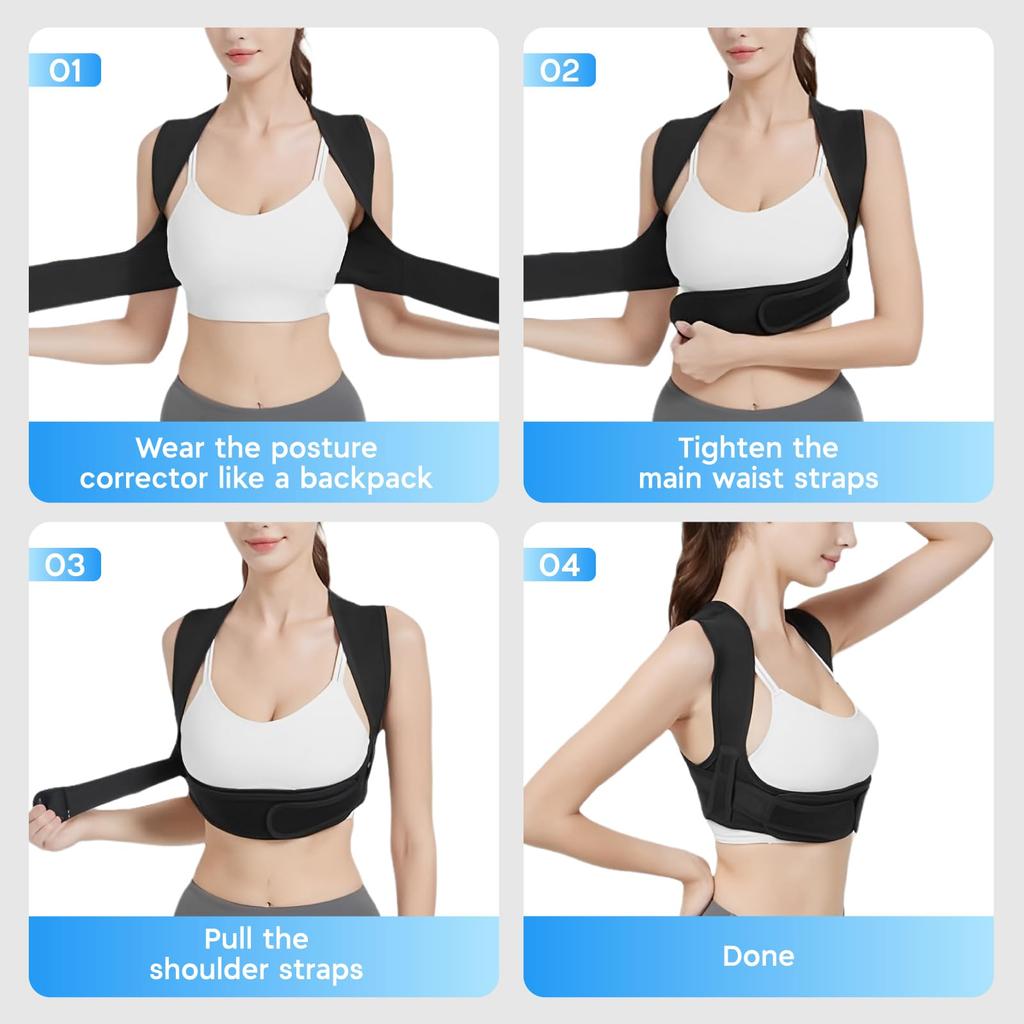 New Hot Posture Corrector Adjustable Back Support Belt Spine Back Shoulder Brace Support Belts