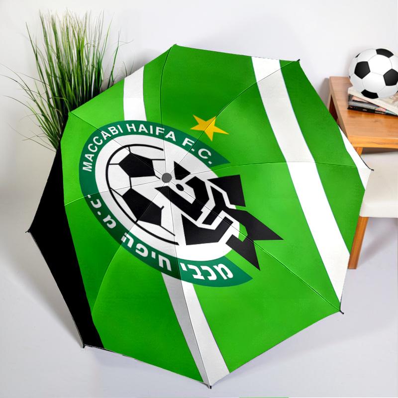 Maccabi Football Club Printed Automatic Umbrella, 8-Frame for Travel, camping, Casual Umbrella, Essential Gift for for family and friends