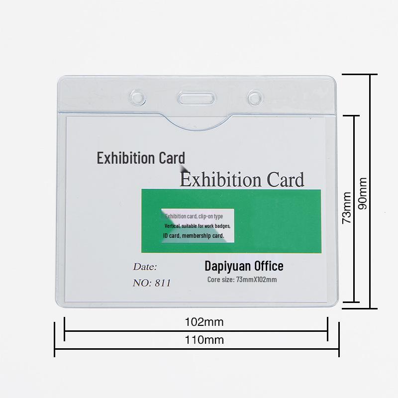 Transparent PVC ID Badge and Card Holder Lanyard for Exhibitions