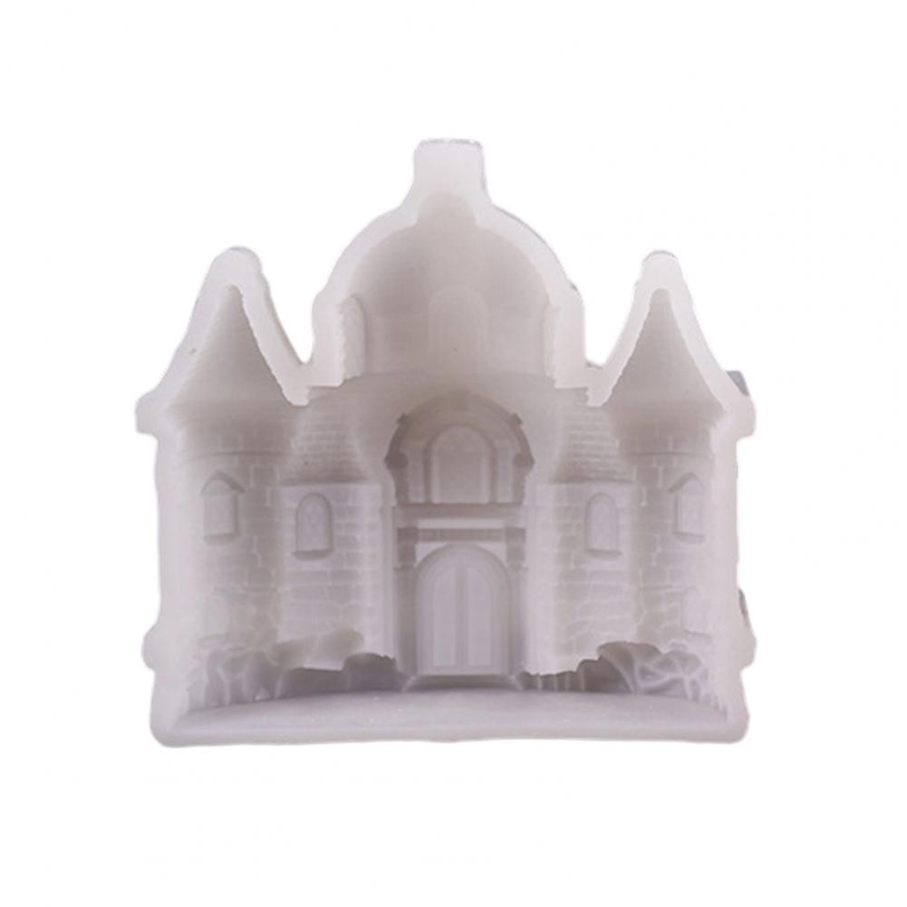 Castle Candle Mold Silicone Soap Wax Making Mold Flexible Reusable Gypsum Concrete Mold for Home Decor Parties Weddings