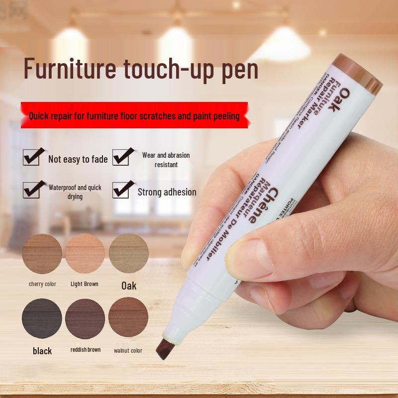 Wood Touch-Up Paint Pen for Repairing Scratches on Furniture, Doors, Windows, and Flooring