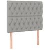 Vidaxl Letto Continentale Con Materasso, Grigio Chiaro, Tessuto, 90X200 Cm