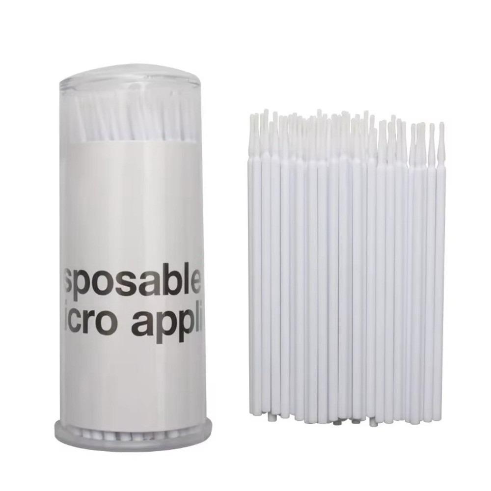 100pcs Disposable Cotton Swabs Precise Application Eyelash Extension Brushes Daily Life