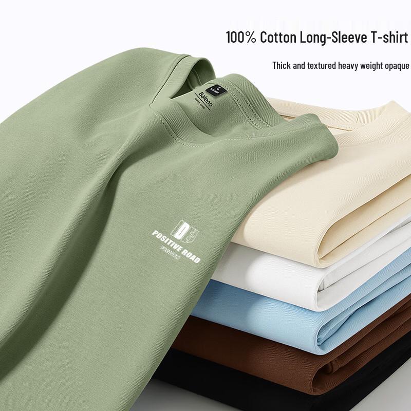 Baleno Men's Heavyweight Cotton Long Sleeve T-Shirt