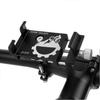 Bicycle Mobile Phone Mount Aluminium Motorcycle Scooter Handlebar Phone Holder for 3.0 - 6.8 Inches Smartphone Mount Bracket