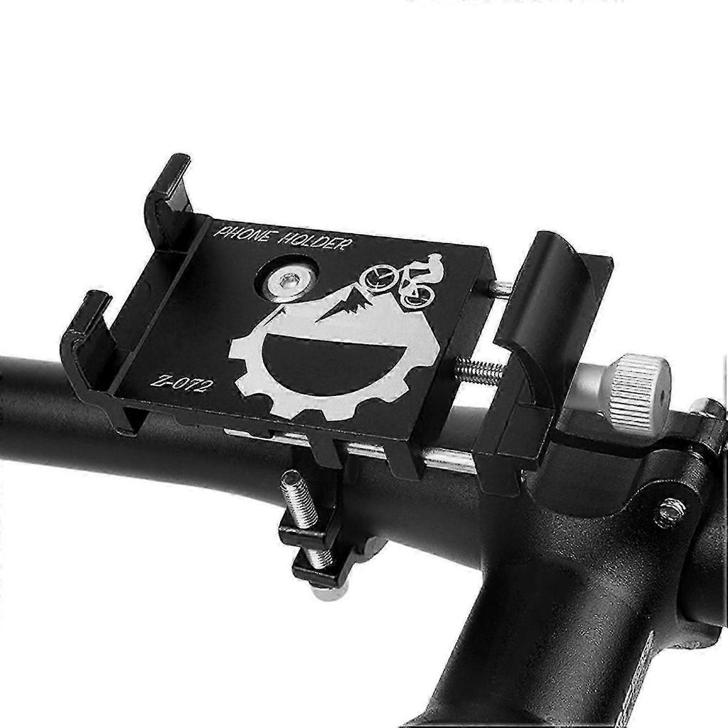 Bicycle Mobile Phone Mount Aluminium Motorcycle Scooter Handlebar Phone Holder for 3.0 - 6.8 Inches Smartphone Mount Bracket