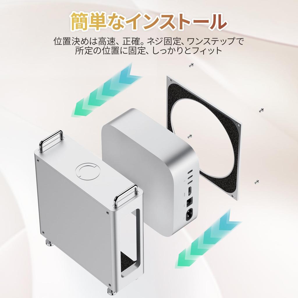 Ulanzi QT01 Chassis Case for Mac Mini Pro Vertical Computer Case Protective Dustproof Bracket Storage Stand Aluminum Mini Stand DIY PC Parts Space