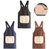 Waterproof Anti-fouling Kitchen Apron With Detachable Towel Sleeveless Cross Back Chef Cooking Baking Restaurant Bib