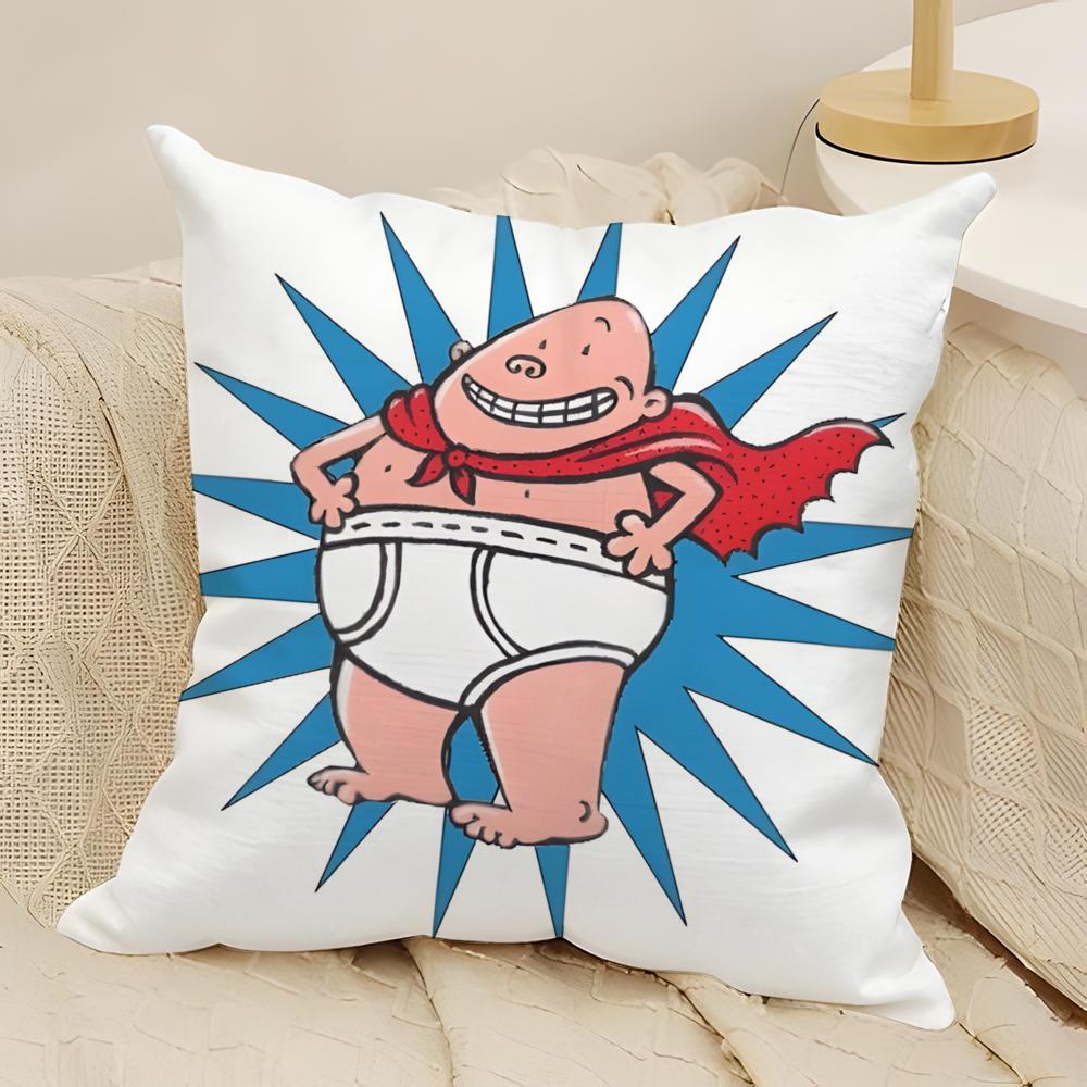 

American Funny Cartoon Captain Pillow Case Natural Linen DoubleSided Printing Sofa Home Decor Cushion Cover 30X30cm