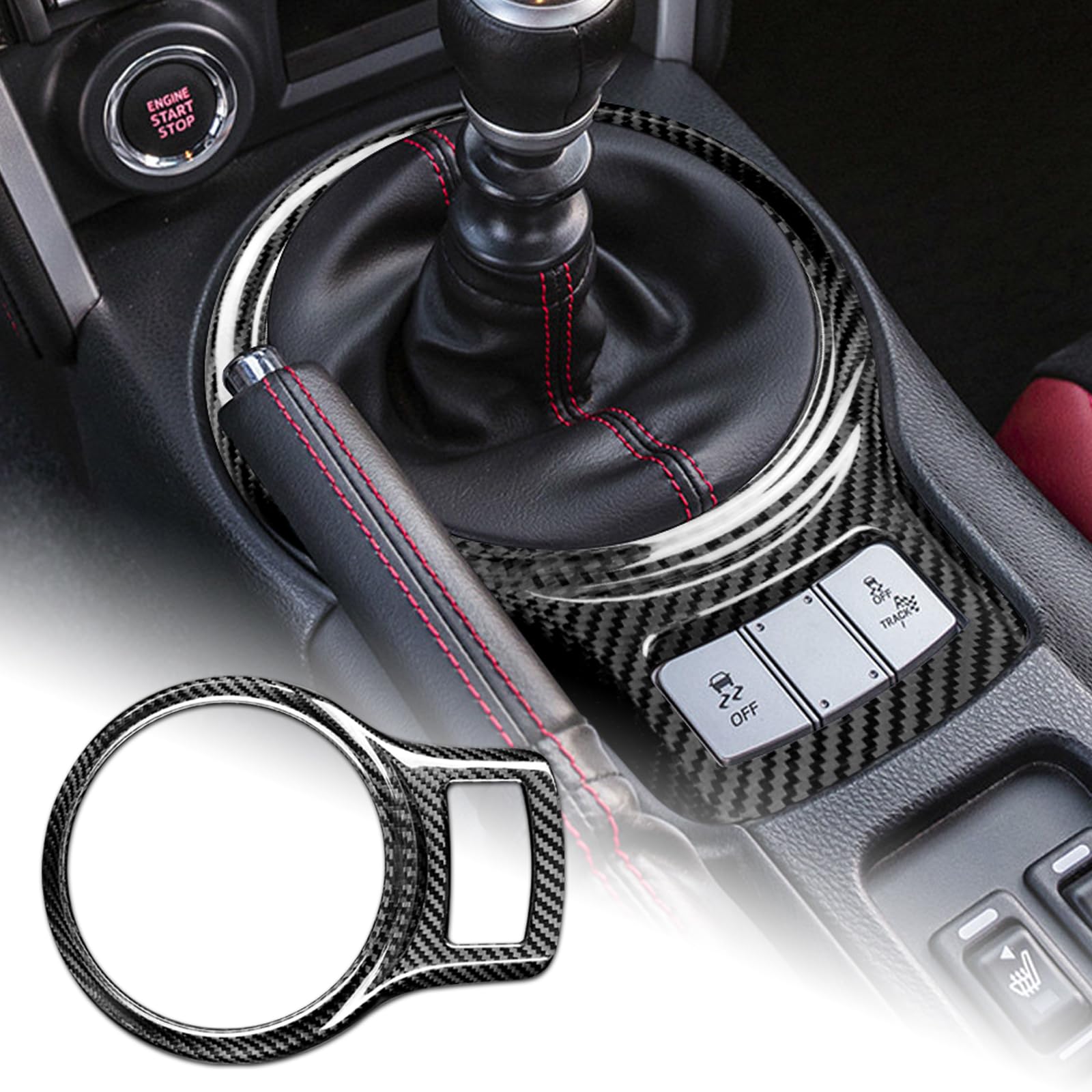 

AIRSPEED Накладка на панель ручки переключения передач из твердого углеродного волокна для Toyota 86 ZN6 и Subaru BRZ ZC6. Салон. В комплекте лента для индивидуальной чёрный