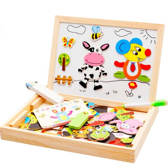 Magnetic Wooden Beads Puzzle Board: Early Education and Brain Teaser Toy for Kids