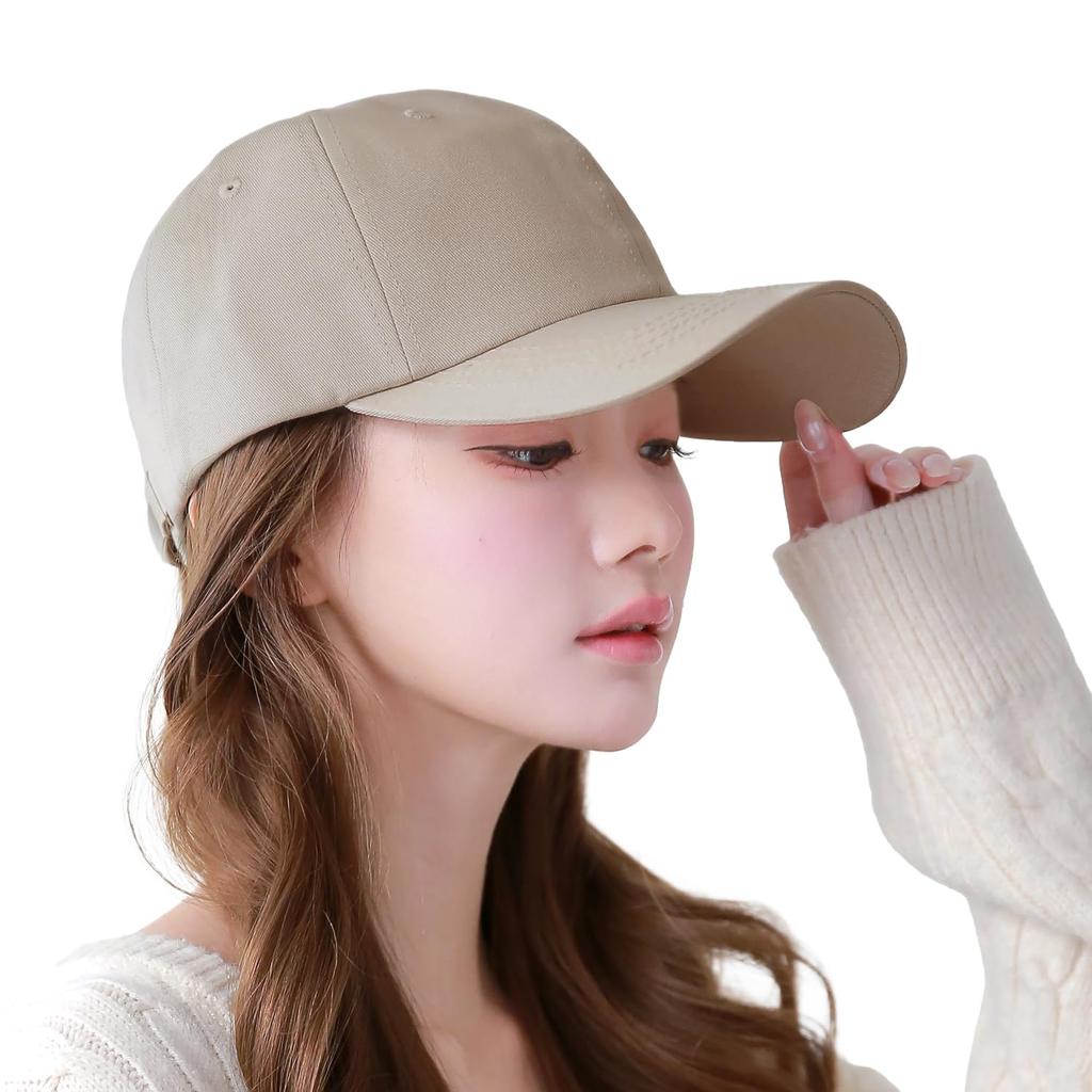 Hanahana15 Cap Cotton Plain cm cm Ecru Women's Men's 100% 57.0 63.5