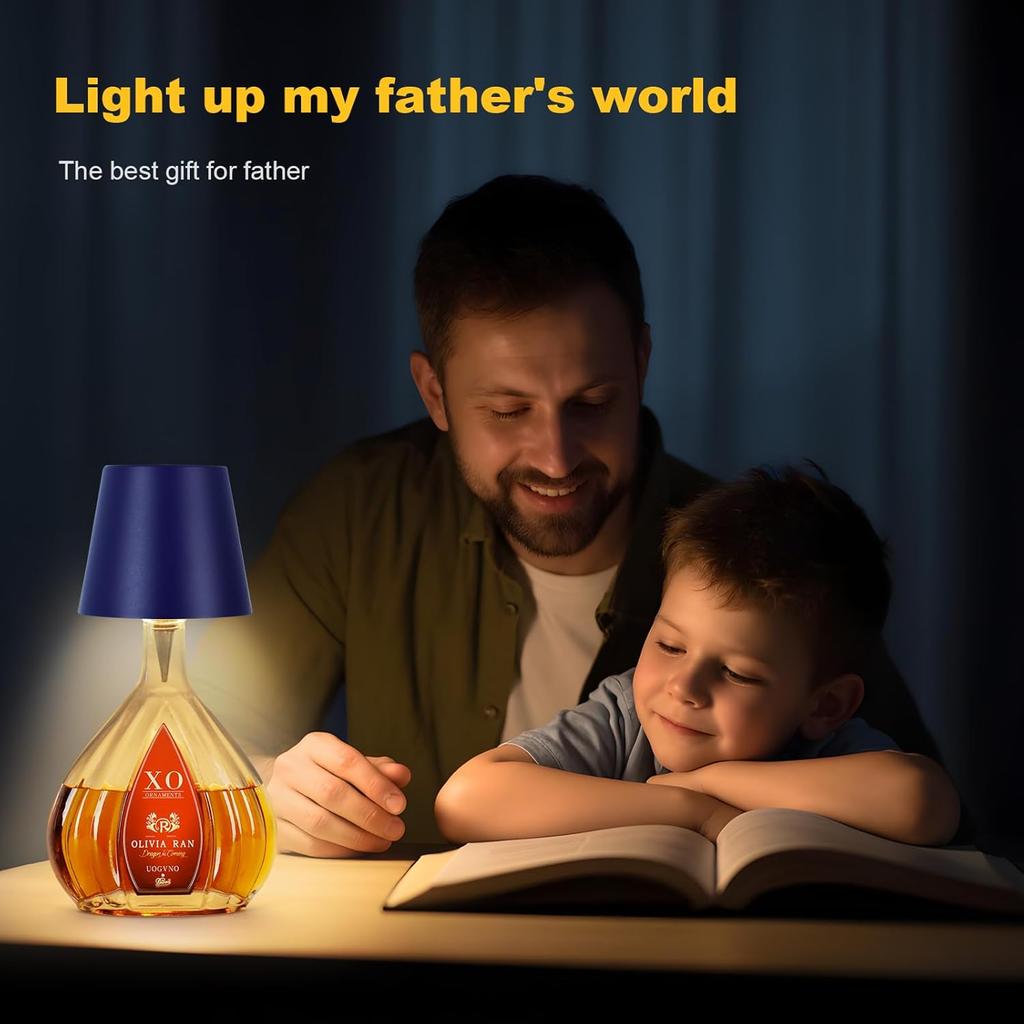 Wine Bottle Lamp, 2025 New 3 Color Rechargeable Wireless Bottle Lamp for Liquor Bottles with Touch Dimming for Parties, Restaurants & Home Decor