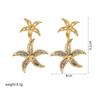 Anello Aperto INS Moda Acciaio Inossidabile Stella Marina Perla - Anello Dito Esagerato Placcato Oro 18K da Donna