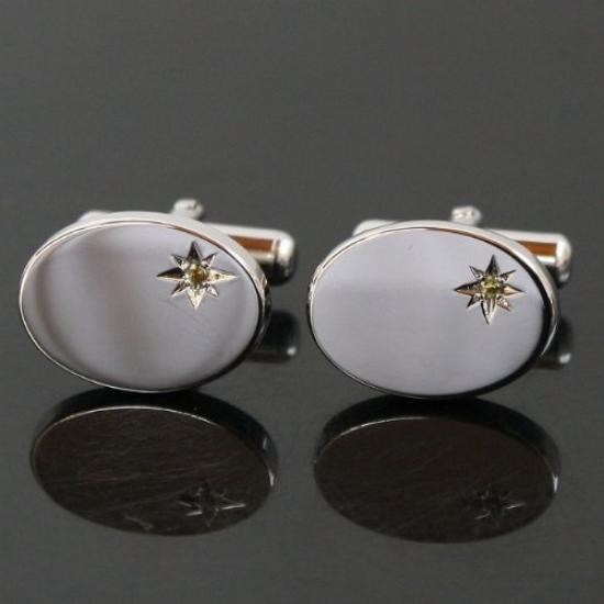 Cufflinks August Birthstone Peridot Cufflinks and Tie Pin Set [Kamakura Workshop] Jset001-a-8