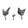 3 Pcs Outdoor Garden Chicken Statues Acrylic Rooster Hen Chicken Lawn Stakes