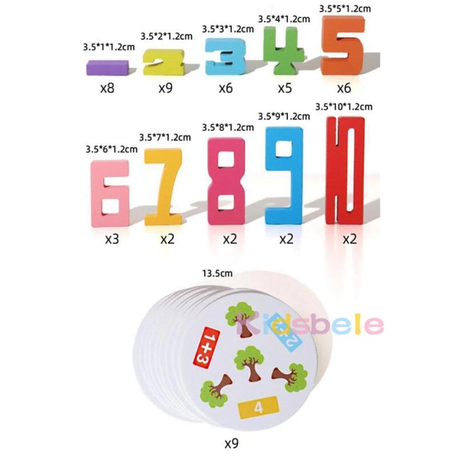 Montessori Number Tower Stacking Toy For Toddlers, Early Math Learning, Counting, Balance & Hand-Eye Coordination