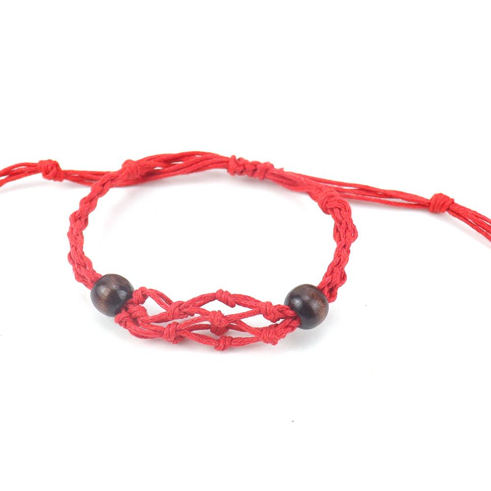 Hand-Woven Mesh Pocket Bracelet Bracelet Adjustable Telescopic Mesh Pocket Net Holder B61