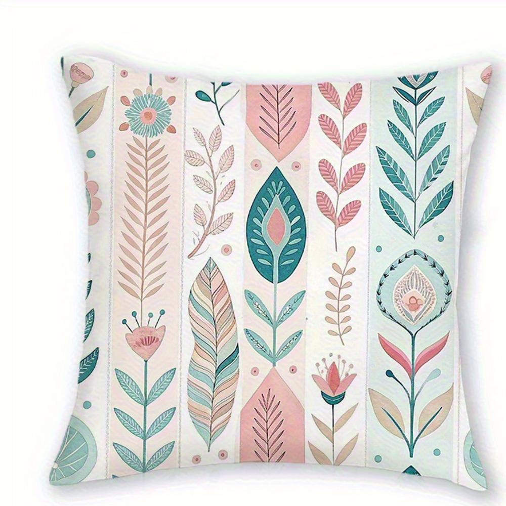 1/4pcs Floral Patterned Pillowcases for Cozy Decor Sofa Cushion Cover Home Bedroom Room Decoration