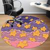 1pc Stars Clouds Office Round Area Rug, Indoor Mat Suitable For Office, Under Office Chairs Bedroom Living Room Home Decor, Room Deco