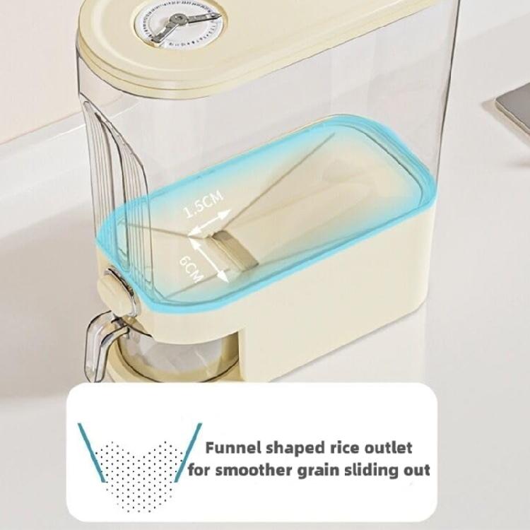 Kitchen Rice and Grains Storage Container with Airtight Lid Moisture Proof Cereal Dispenser Large Capacity Rice Bin
