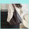 Stylish Pu Tote Bag For Women In Black And Brown Perfect For Casual Commuting
