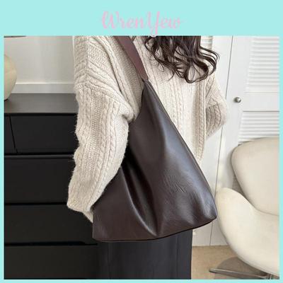 Stylish Pu Tote Bag For Women In Black And Brown Perfect For Casual Commuting