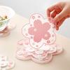 Sottobicchiere in PVC a forma di fiore